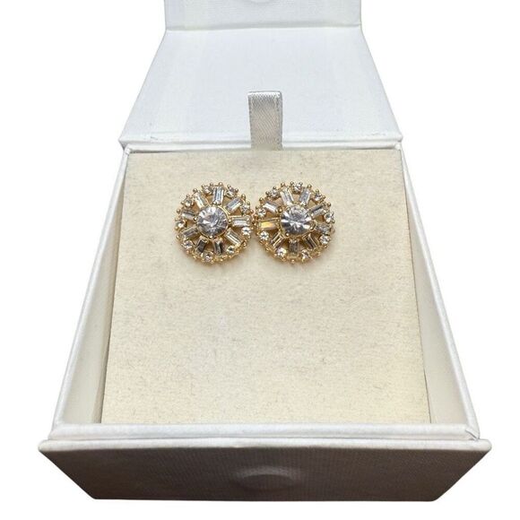 J. Crew crystal circle stud earrings - Picture 1 of 4